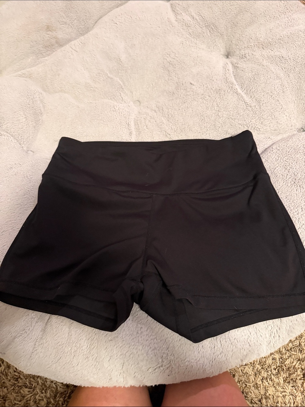 Black High-Rise Women's Active Shorts